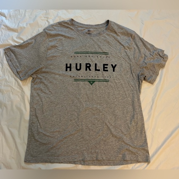 NWOT Hurley Men’s XXL Heather Gray Tee - Picture 4 of 5